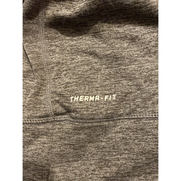 Nike Therma Fit Women’s Hoodie Size M Pink Gray Thumb Hole Pullover Sweatshirt - Picture 9 of 11